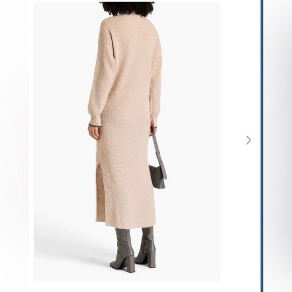 Brunello Cucinelli Taupe Knit Long Sleeve Garment Dress - Brand New with Tags - Picture 4 of 15